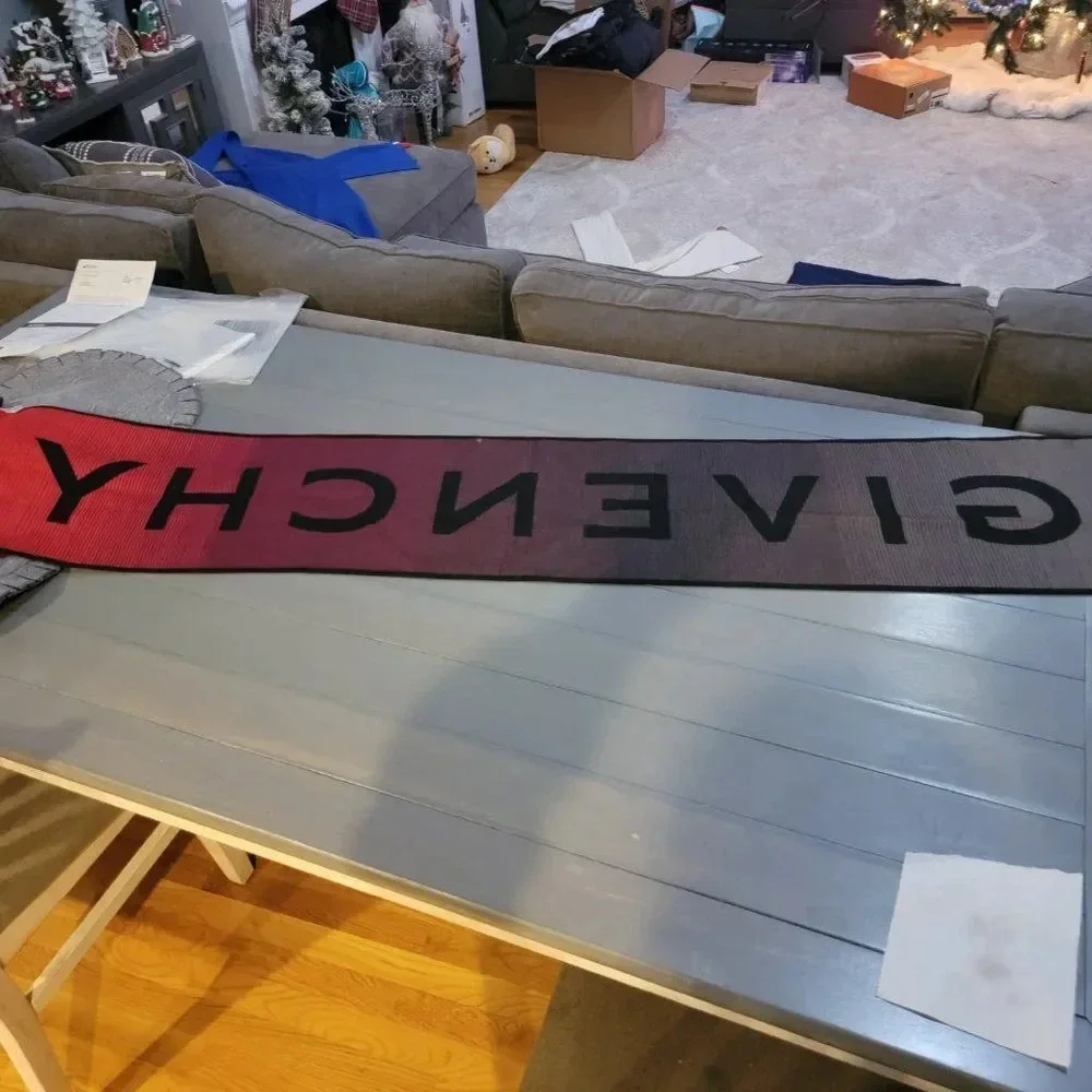 Givenchy Ombre Reversible Logo Wool Virgin Wool & Silk Scarf